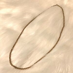 Double 27 inch necklace in gold and silver